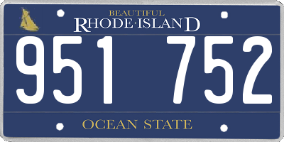 RI license plate 951752