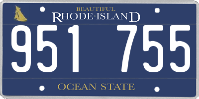 RI license plate 951755