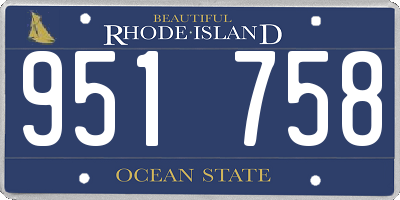RI license plate 951758