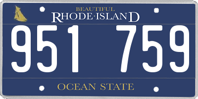 RI license plate 951759