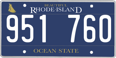 RI license plate 951760