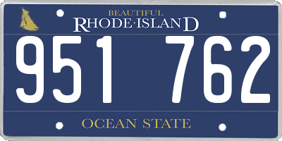 RI license plate 951762