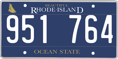 RI license plate 951764