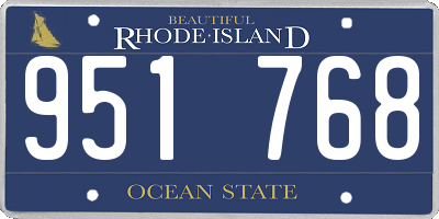 RI license plate 951768