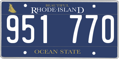 RI license plate 951770