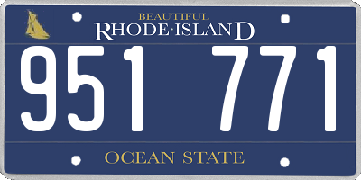 RI license plate 951771
