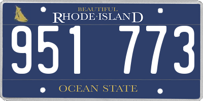 RI license plate 951773