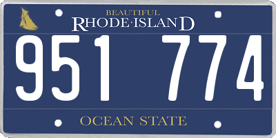 RI license plate 951774