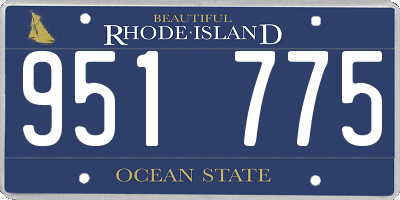 RI license plate 951775