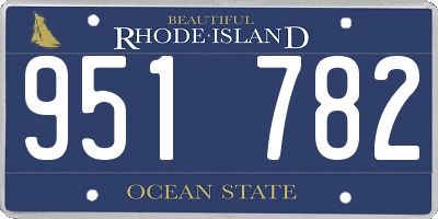 RI license plate 951782