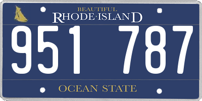 RI license plate 951787