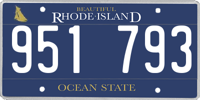 RI license plate 951793