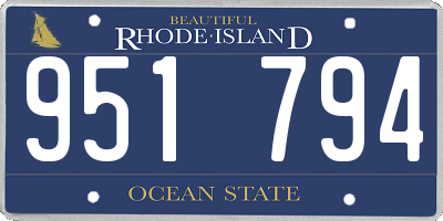 RI license plate 951794