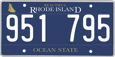 RI license plate 951795