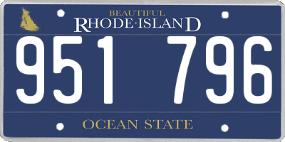RI license plate 951796