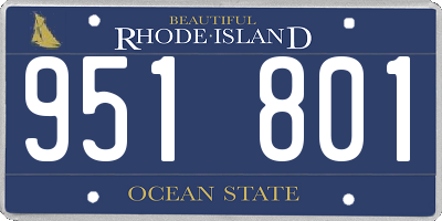 RI license plate 951801