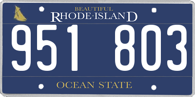 RI license plate 951803
