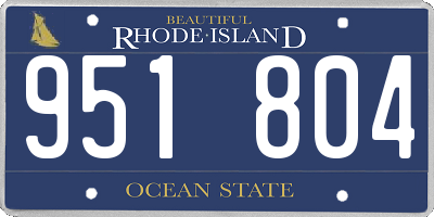 RI license plate 951804