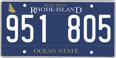 RI license plate 951805
