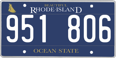 RI license plate 951806