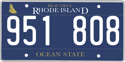 RI license plate 951808