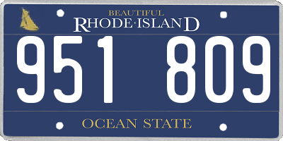 RI license plate 951809