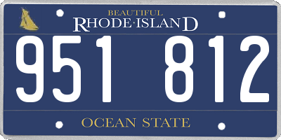 RI license plate 951812