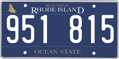 RI license plate 951815