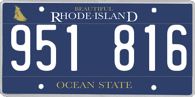 RI license plate 951816
