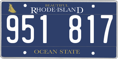 RI license plate 951817
