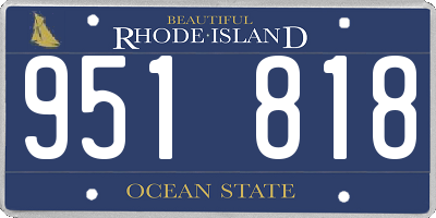 RI license plate 951818