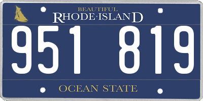 RI license plate 951819