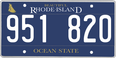 RI license plate 951820