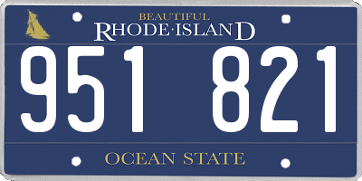 RI license plate 951821