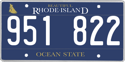 RI license plate 951822