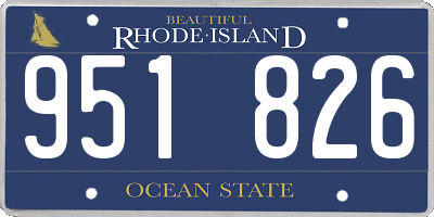 RI license plate 951826