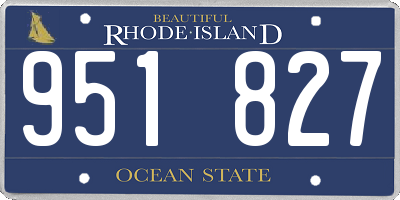 RI license plate 951827