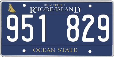 RI license plate 951829