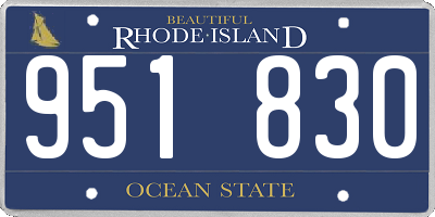 RI license plate 951830