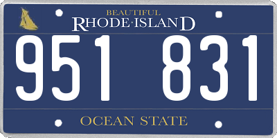 RI license plate 951831