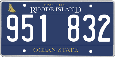 RI license plate 951832