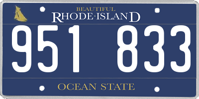 RI license plate 951833