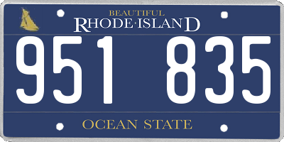 RI license plate 951835