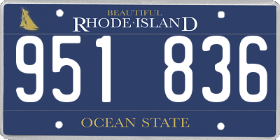RI license plate 951836