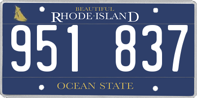 RI license plate 951837