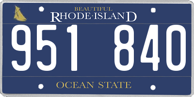 RI license plate 951840