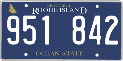 RI license plate 951842