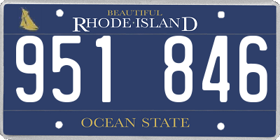 RI license plate 951846