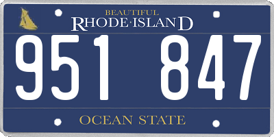 RI license plate 951847