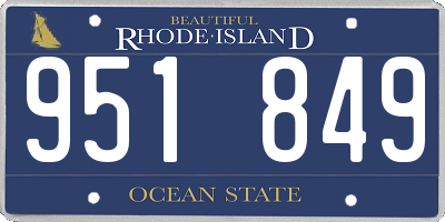 RI license plate 951849